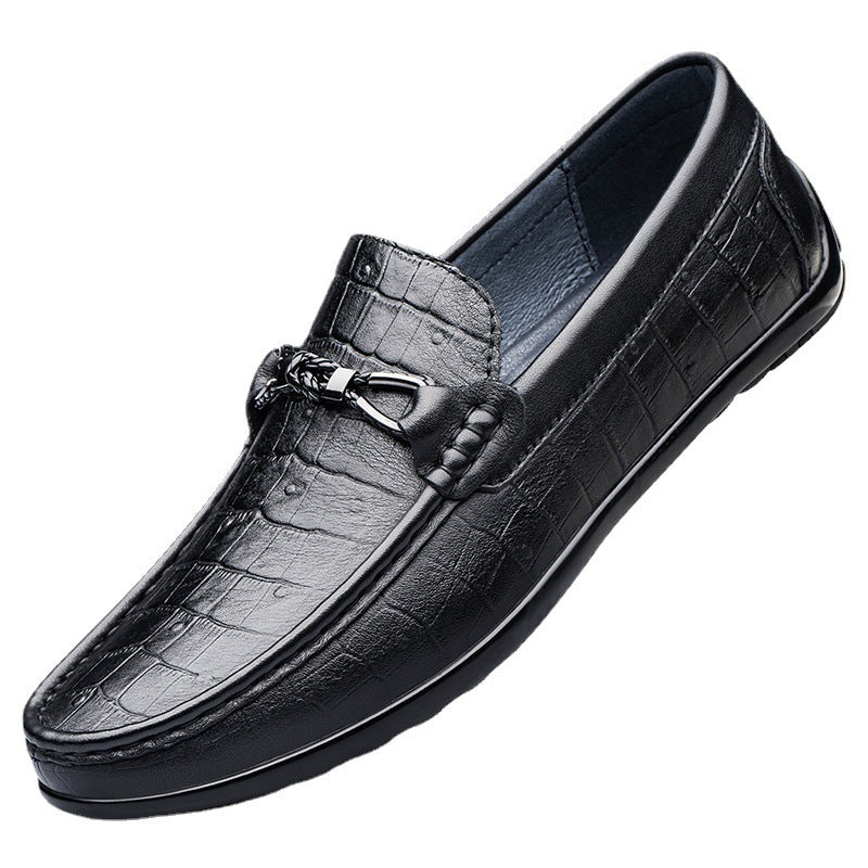 Men’s Embossed Leather Casual Shoes