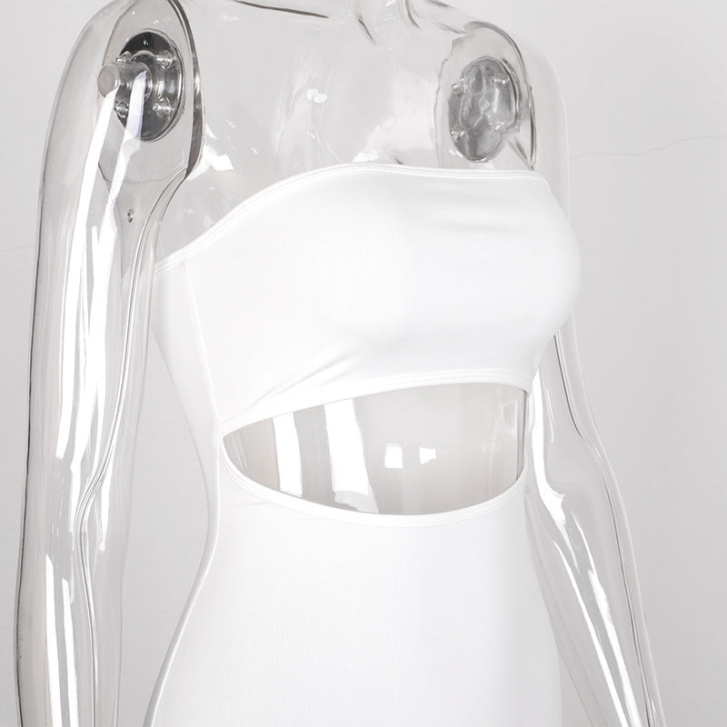 Strapless sleeveless slim dress