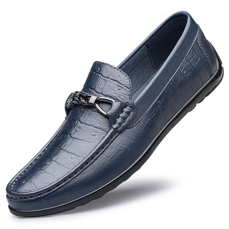Men’s Embossed Leather Casual Shoes