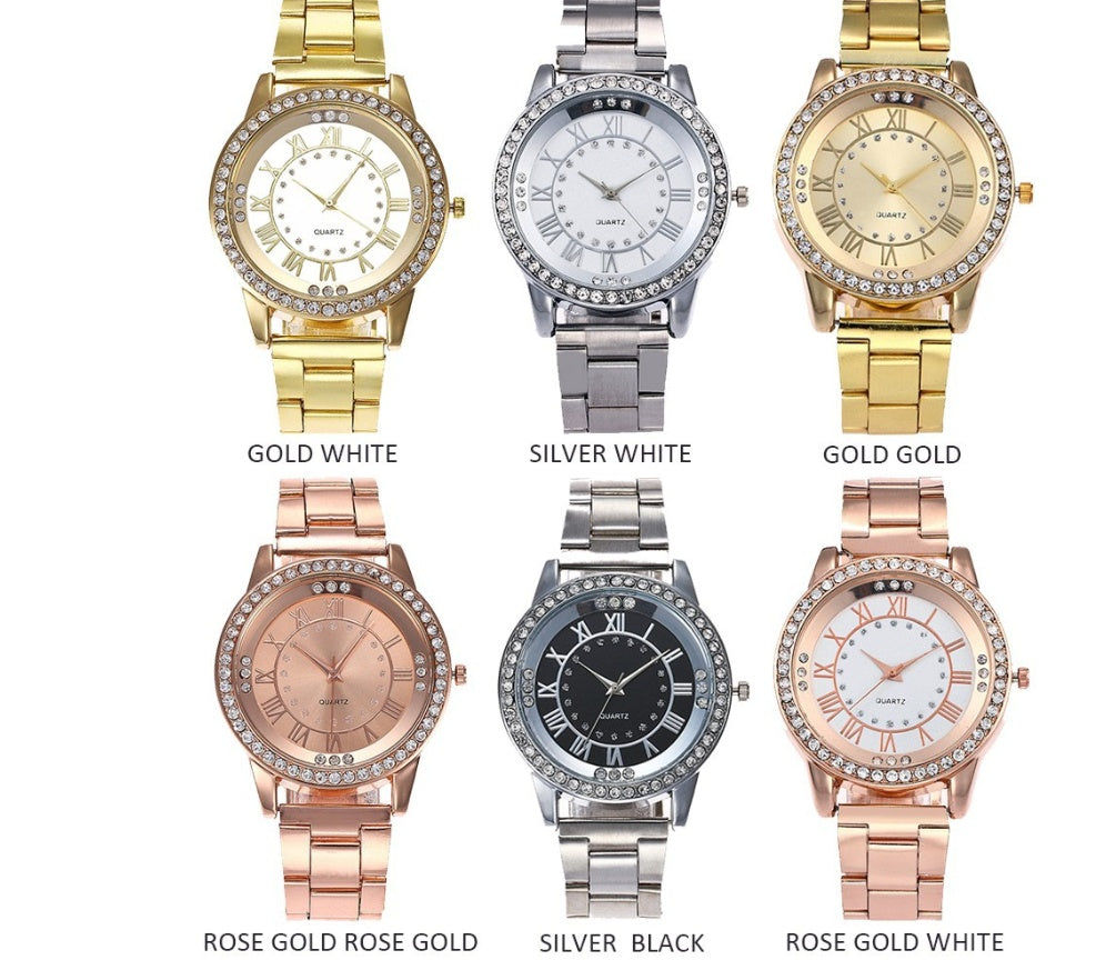 Luxury Women’s Rhinestone Quartz Watch