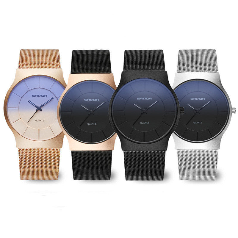 Sunda Luxury Blue Glass Quartz Watch