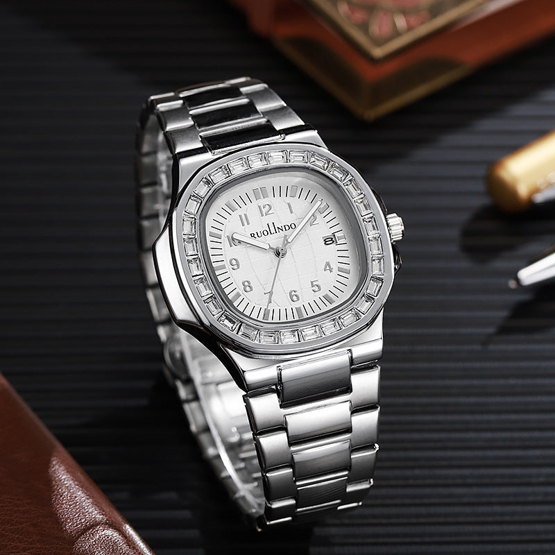 Men’s Stainless Steel Luminous Calendar Watch