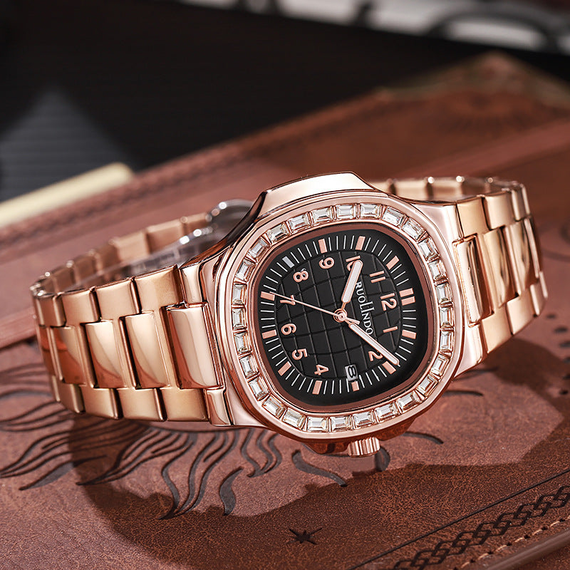 Men’s Stainless Steel Luminous Calendar Watch