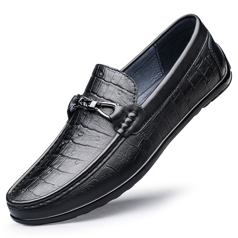 Men’s Embossed Leather Casual Shoes