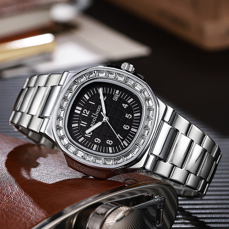 Men’s Stainless Steel Luminous Calendar Watch