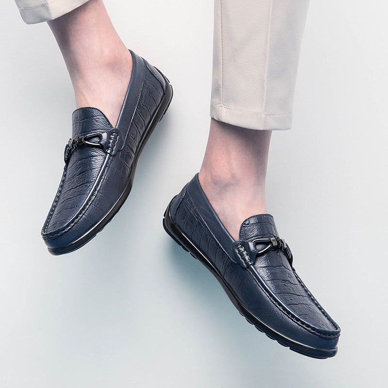 Men’s Embossed Leather Casual Shoes