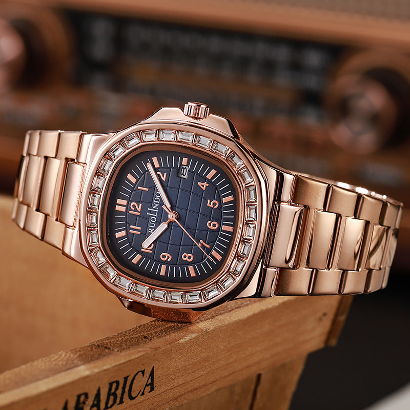 Men’s Stainless Steel Luminous Calendar Watch