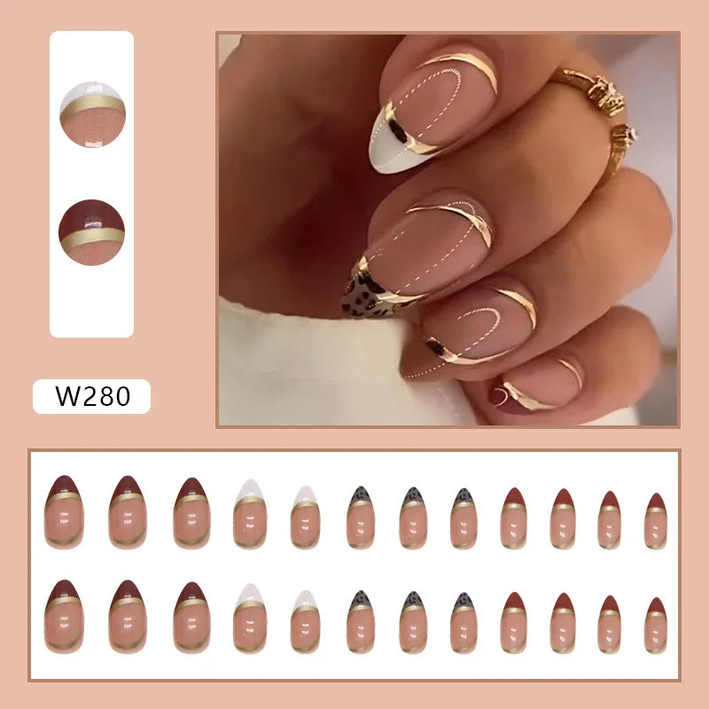 24pcs Pink Gradient Press-On Nails – Yellow Flower Design, Glossy Finish, Reusable Full Cover
