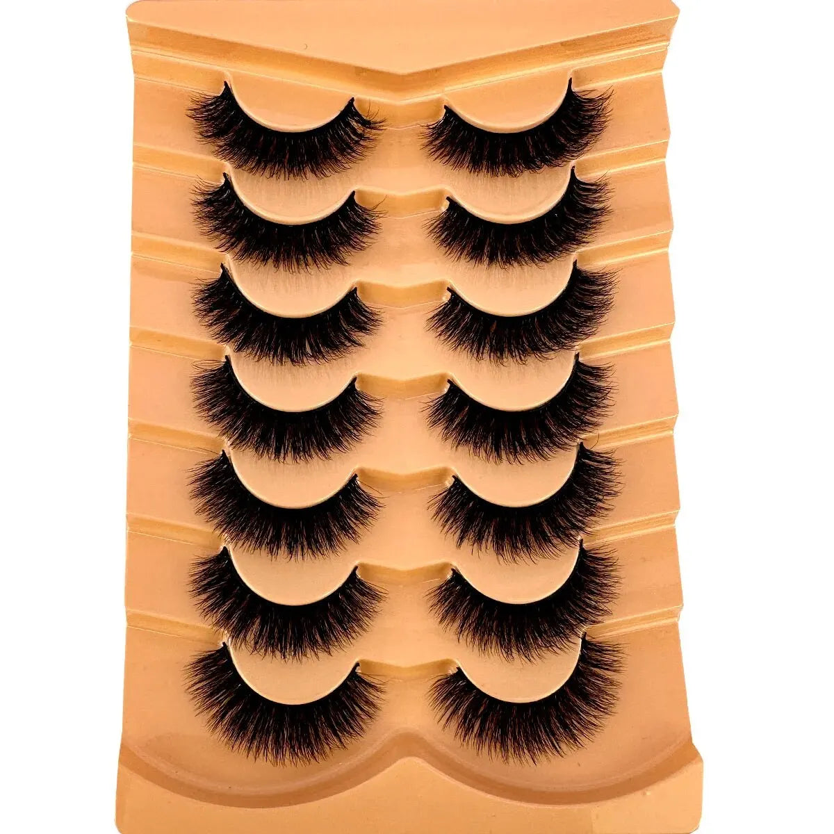 7 Pairs 3D Mink Fluffy Lashes – Wispy, Voluminous, Natural Look, Long-Lasting Eyelash Extension Effect