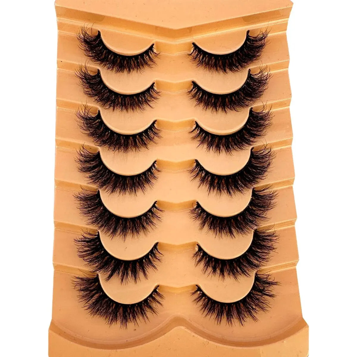 7 Pairs 3D Mink Fluffy Lashes – Wispy, Voluminous, Natural Look, Long-Lasting Eyelash Extension Effect