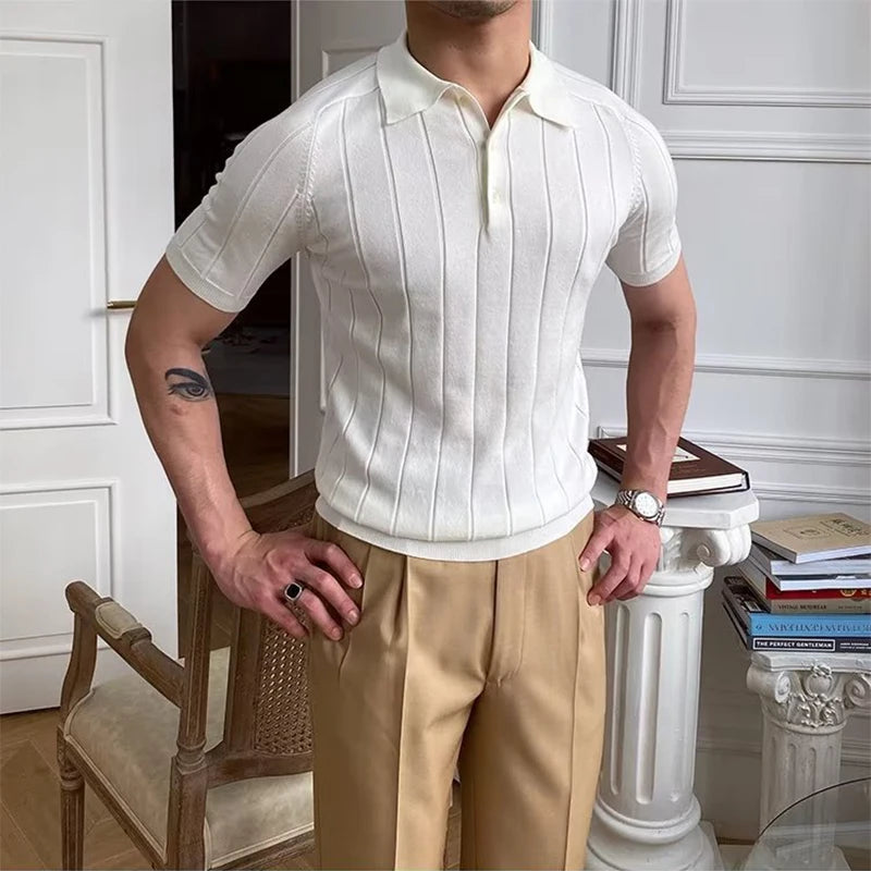 Men’s Slim Knit Polo Shirt