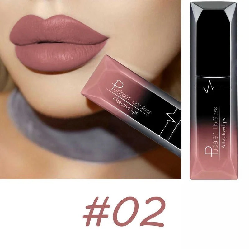 17-Color Premium Matte Liquid Lipstick Set – Long-Lasting, High-Pigment Lip Gloss & Lip Cream Collection