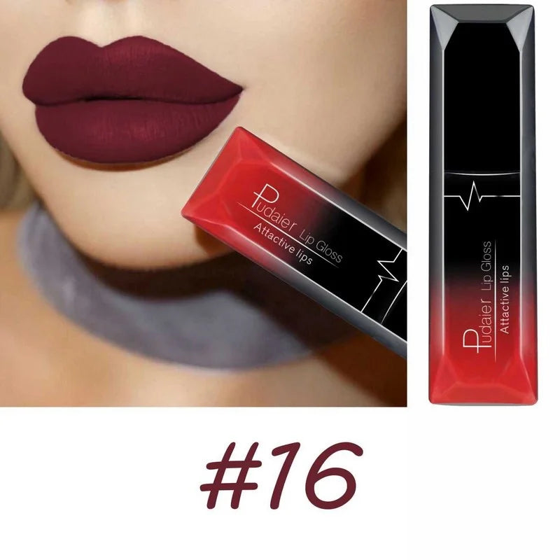 17-Color Premium Matte Liquid Lipstick Set – Long-Lasting, High-Pigment Lip Gloss & Lip Cream Collection