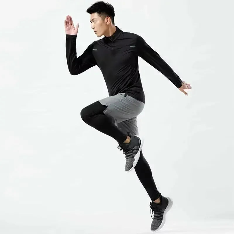 Two-Piece Men's Quick-Dry Fitness Jogger Pants – Lightweight, Elastic Waist, Breathable Sportswear