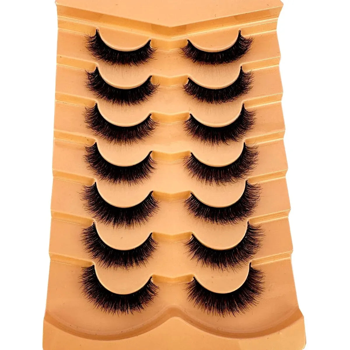 7 Pairs 3D Mink Fluffy Lashes – Wispy, Voluminous, Natural Look, Long-Lasting Eyelash Extension Effect