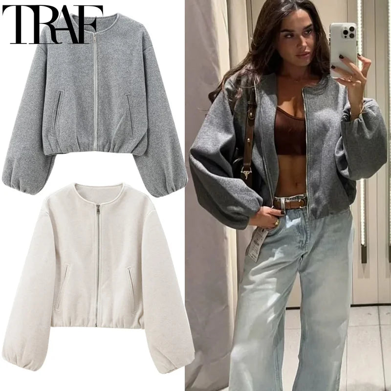 Women's Short Bomber Coat