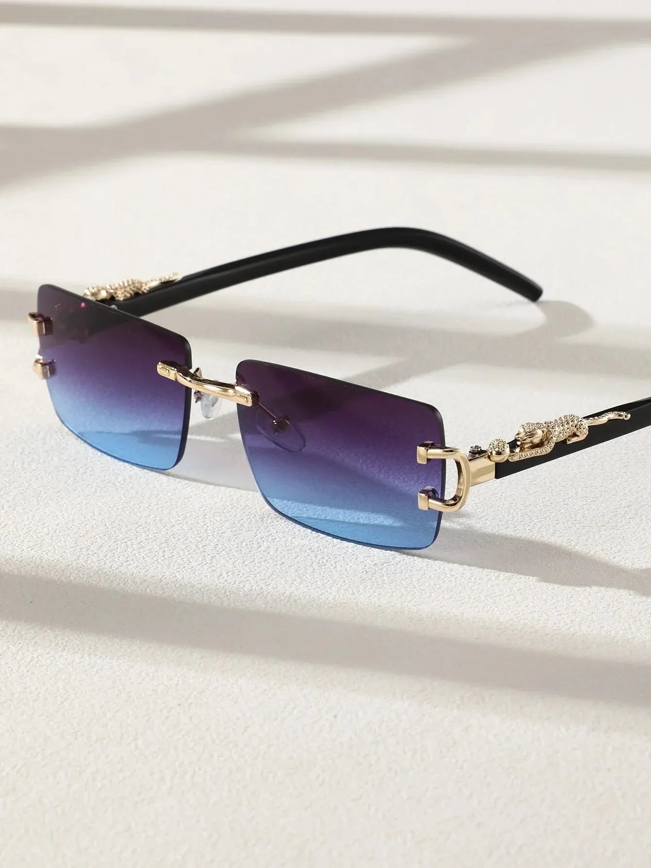 Premium Frameless Rectangular Sunglasses – Lightweight, Modern Design for Daily Wear