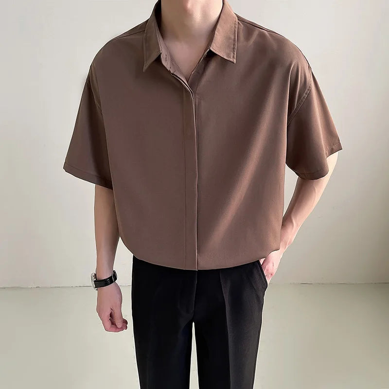 Men's Ice Silk Comfort Shirt – Four-Season Wear