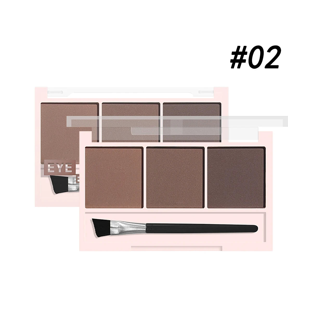 3-Color Professional Brow Powder Set with Precision Brush – Long-Lasting, Smudge-Resistant, Natural 3D Finish