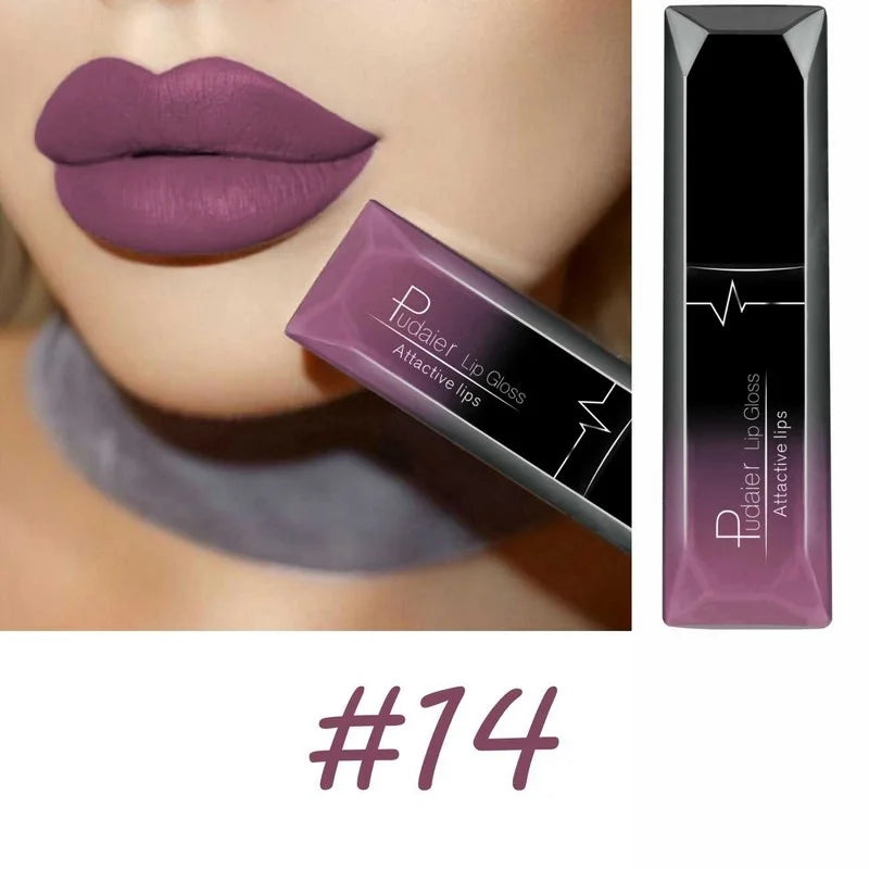 17-Color Premium Matte Liquid Lipstick Set – Long-Lasting, High-Pigment Lip Gloss & Lip Cream Collection