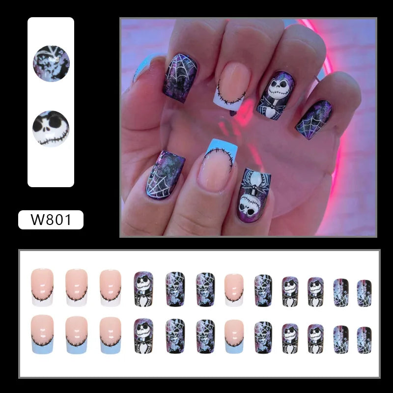 24pcs Pink Gradient Press-On Nails – Yellow Flower Design, Glossy Finish, Reusable Full Cover