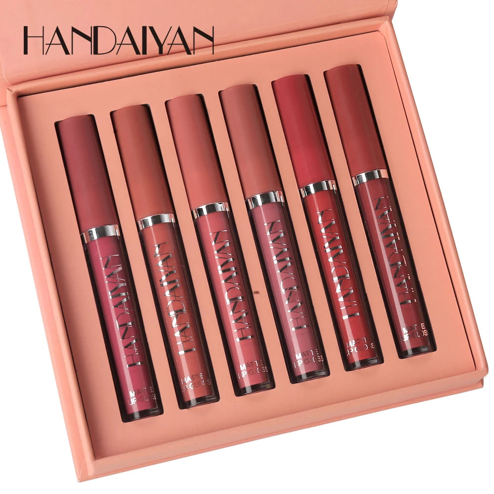 6-Piece High-End Matte Lip Gloss Gift Set – Long-Lasting, Non-Stick, Fade-Resistant Premium Formula