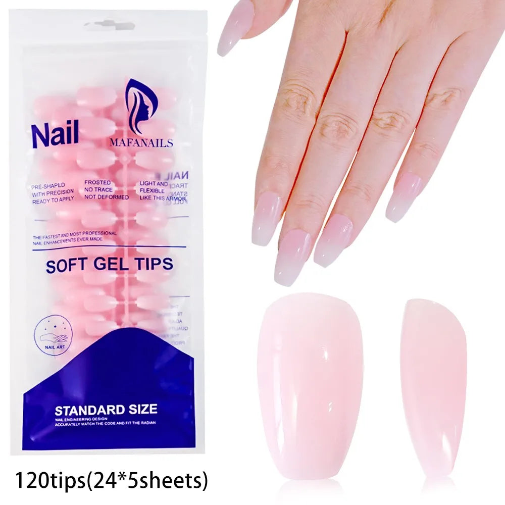 100pcs White Medium Square Press-On Nails – Full Cover Acrylic-Look False Tips, 10 Size Nail Decoration Set