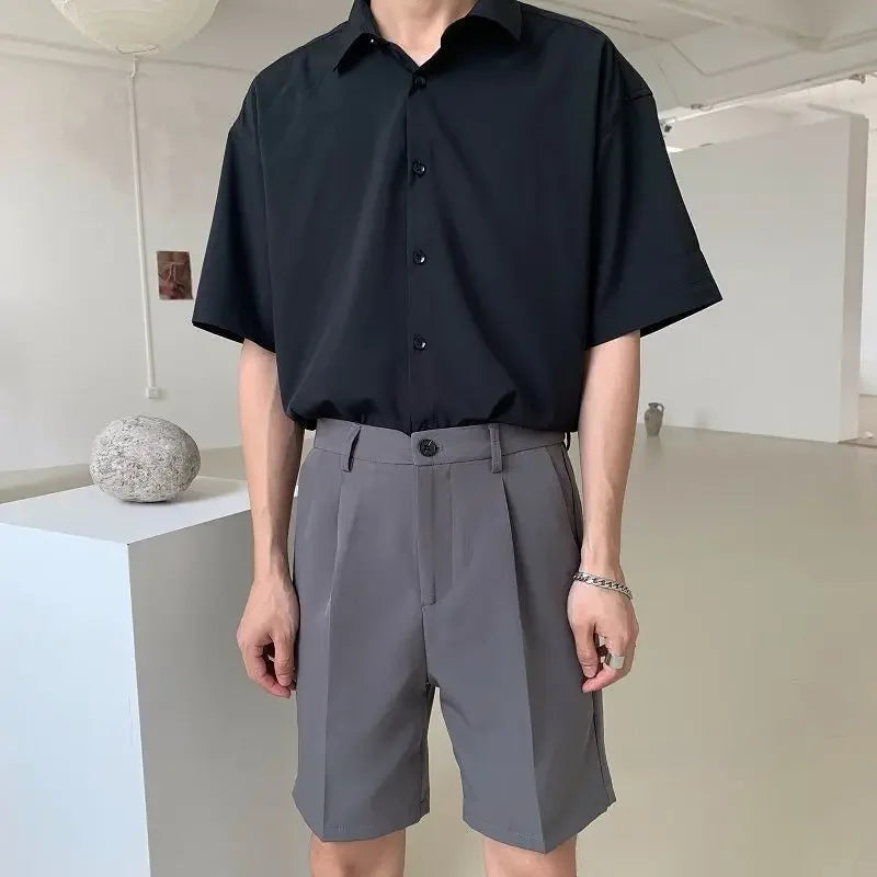 Man's Sleeve Ink Green Shirt – Korean Style