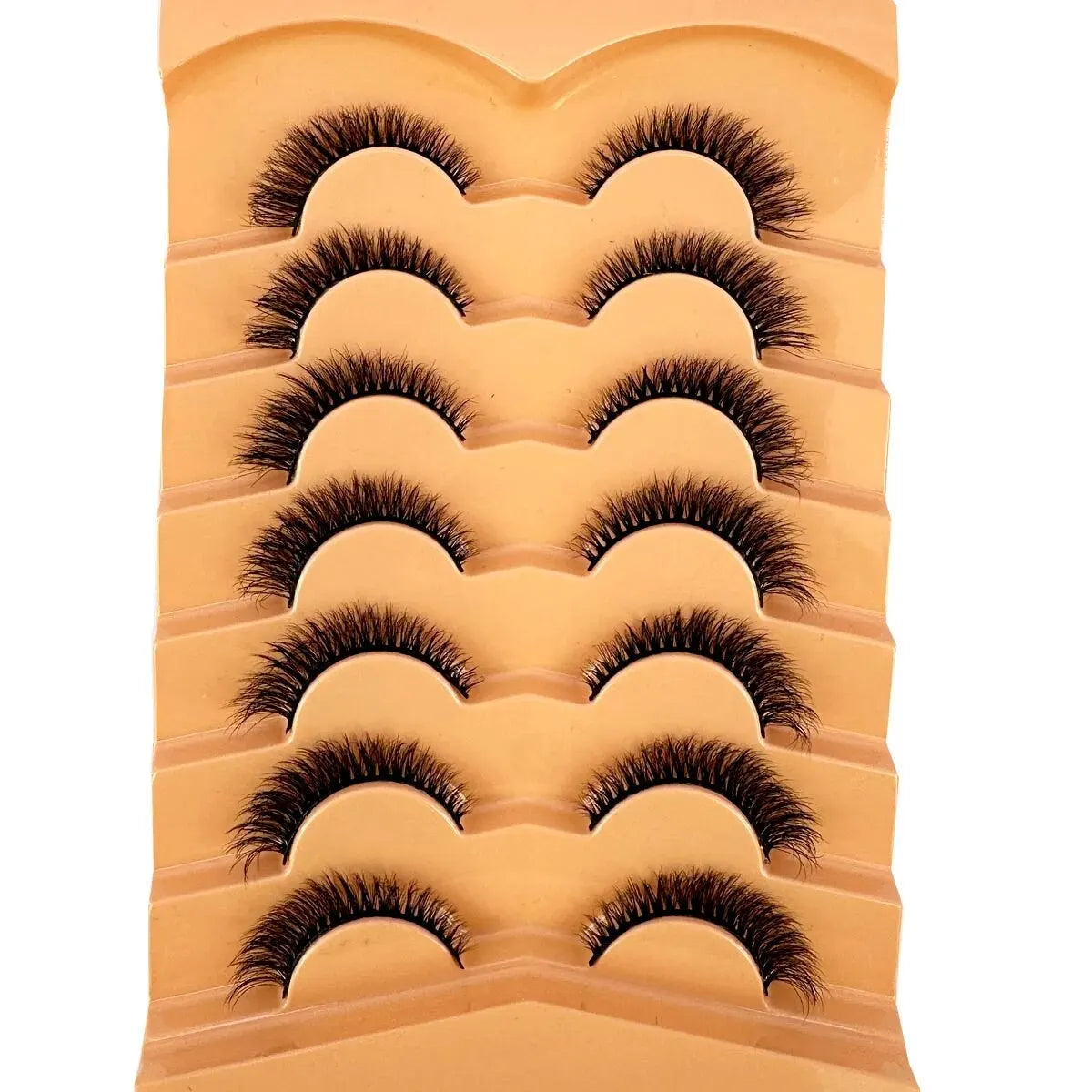 7 Pairs 3D Mink Fluffy Lashes – Wispy, Voluminous, Natural Look, Long-Lasting Eyelash Extension Effect