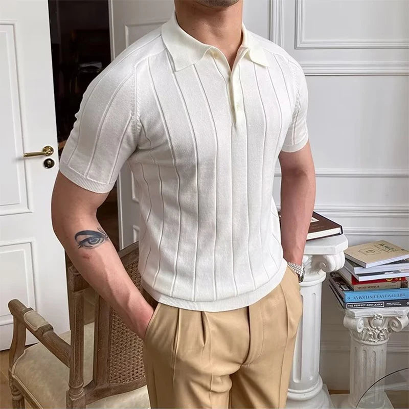 Men’s Slim Knit Polo Shirt