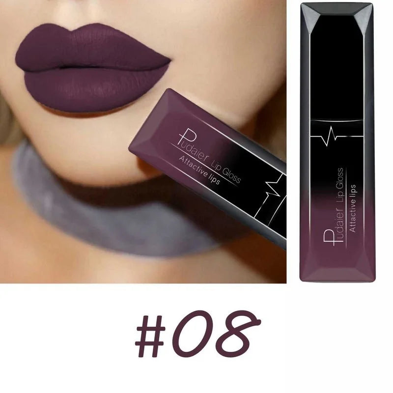 17-Color Premium Matte Liquid Lipstick Set – Long-Lasting, High-Pigment Lip Gloss & Lip Cream Collection
