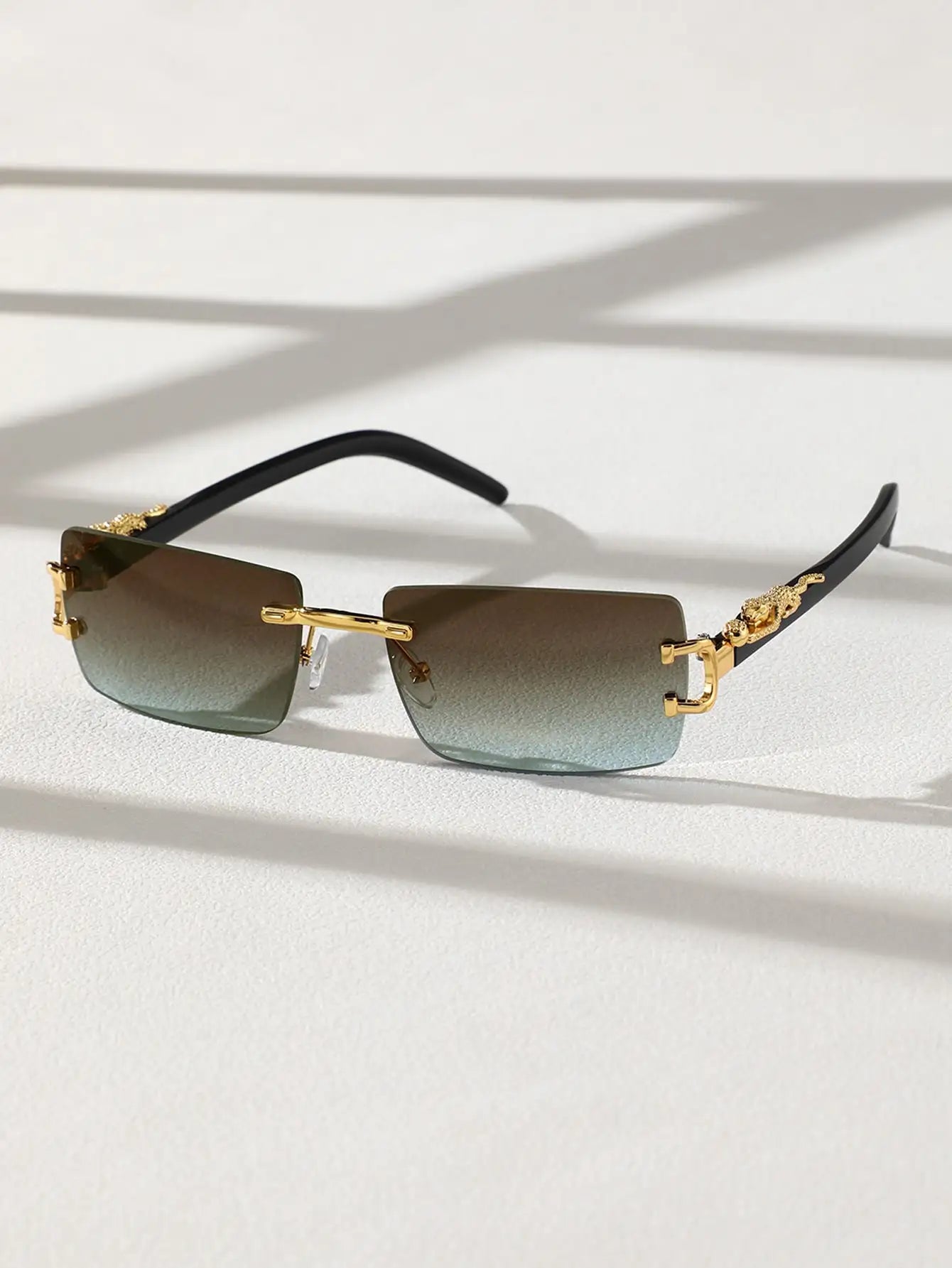 Premium Frameless Rectangular Sunglasses – Lightweight, Modern Design for Daily Wear