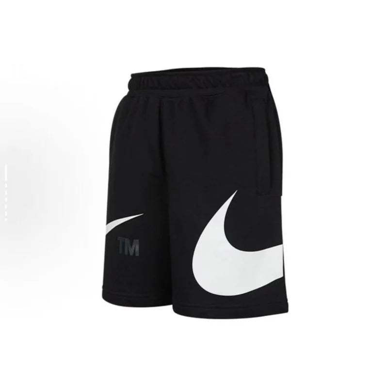 Nike Men's Cotton Outdoor Sports Shorts – Breathable, Versatile Design, Grey & Black