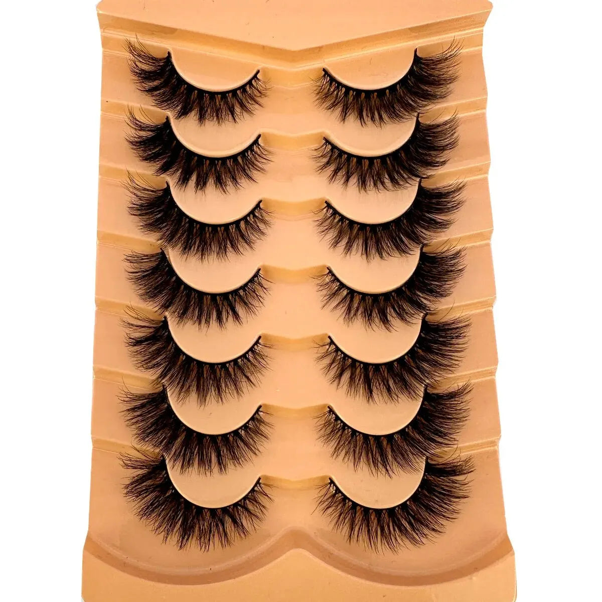 7 Pairs 3D Mink Fluffy Lashes – Wispy, Voluminous, Natural Look, Long-Lasting Eyelash Extension Effect