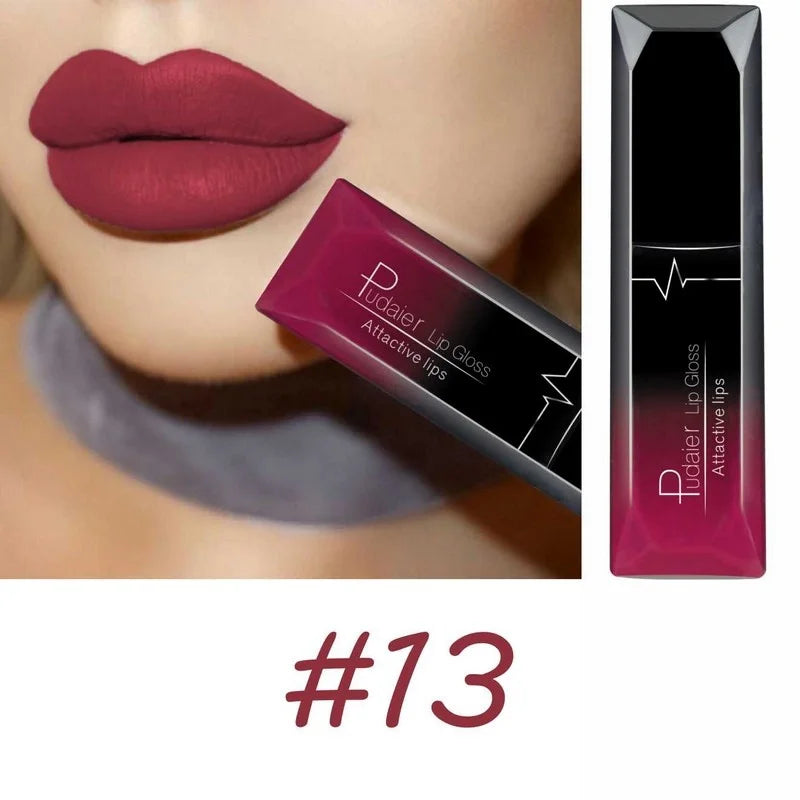 17-Color Premium Matte Liquid Lipstick Set – Long-Lasting, High-Pigment Lip Gloss & Lip Cream Collection