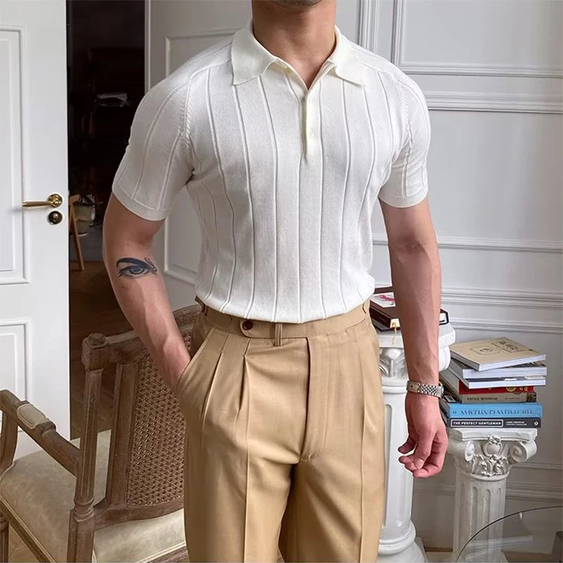 Men’s Slim Knit Polo Shirt