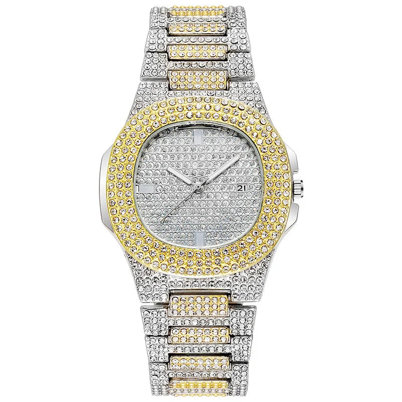 Classic Silver Steel Men’s Watch – Large Dial, Calendar Display, Premium Quartz Movement