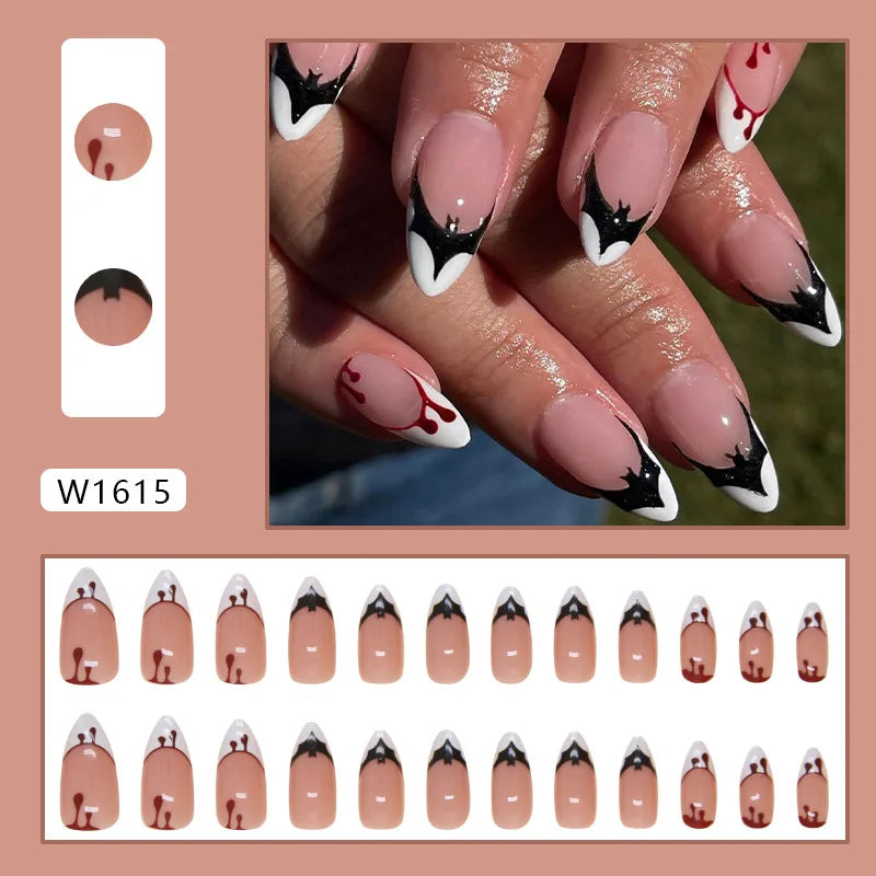 24pcs Pink Gradient Press-On Nails – Yellow Flower Design, Glossy Finish, Reusable Full Cover