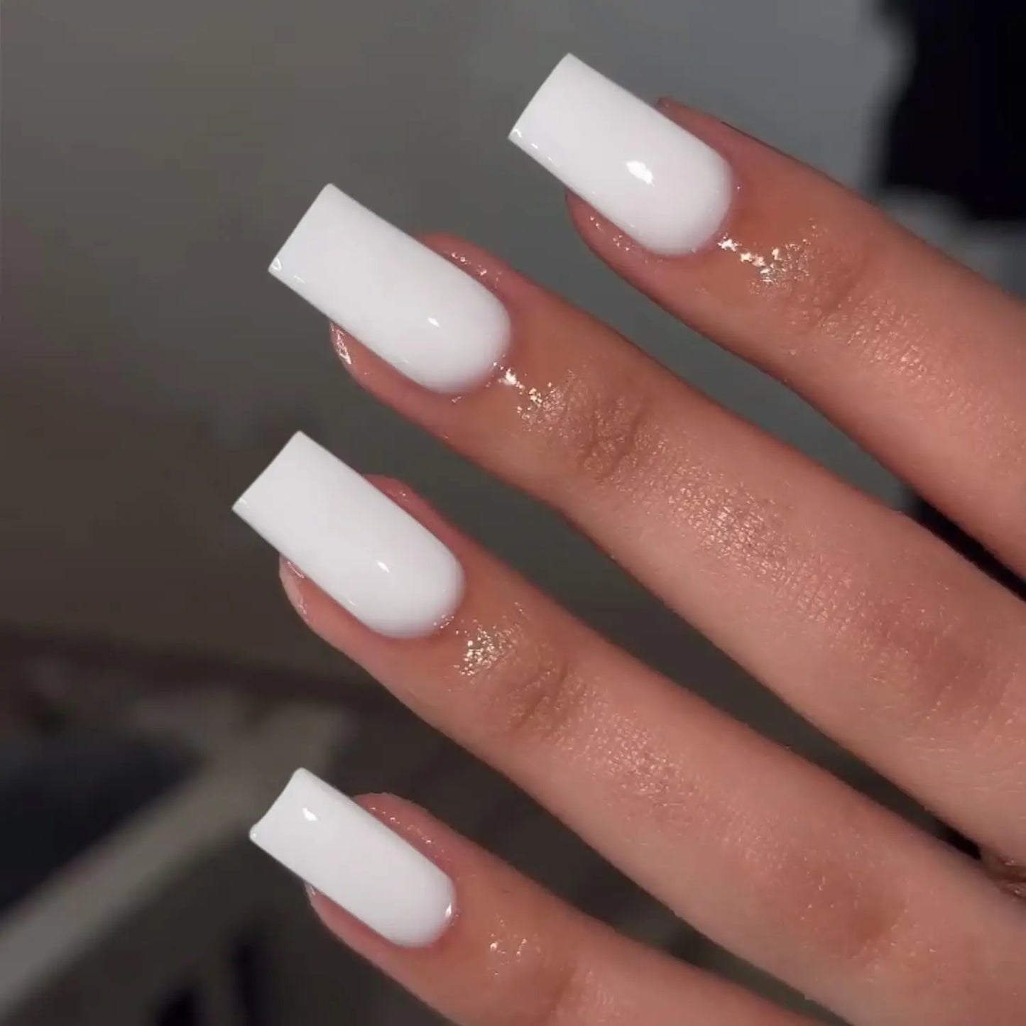24pcs Almond Press–On Nails – Wine Red High Saturation, Korean Style for Valentine’s Day