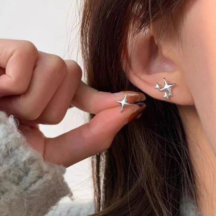 Vintage Stainless Steel Hoop Earrings – Chunky Round Design, Timeless Party Jewelry