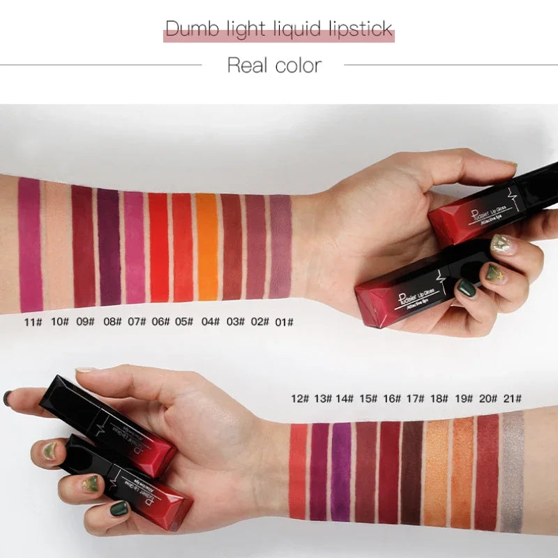 17-Color Premium Matte Liquid Lipstick Set – Long-Lasting, High-Pigment Lip Gloss & Lip Cream Collection