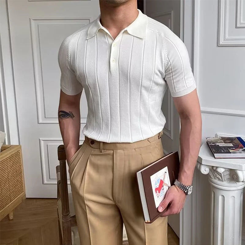 Men’s Slim Knit Polo Shirt