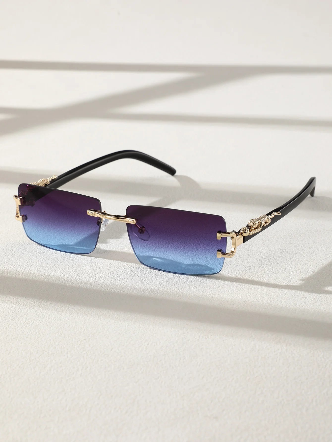 Premium Frameless Rectangular Sunglasses – Lightweight, Modern Design for Daily Wear