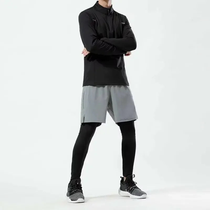 Two-Piece Men's Quick-Dry Fitness Jogger Pants – Lightweight, Elastic Waist, Breathable Sportswear