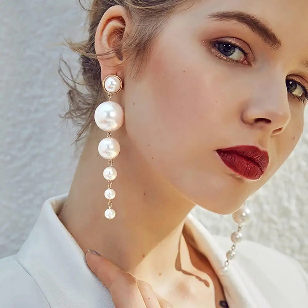 Crystal Leaf Long Tassel Earrings – Statement Gold-Tone Design, Elegant Gift Jewelry