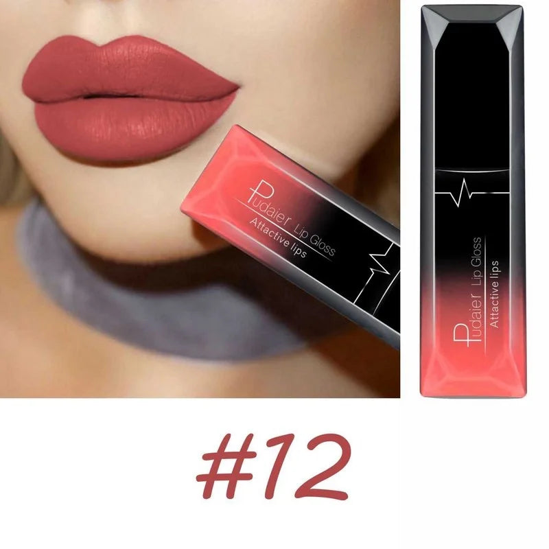 17-Color Premium Matte Liquid Lipstick Set – Long-Lasting, High-Pigment Lip Gloss & Lip Cream Collection