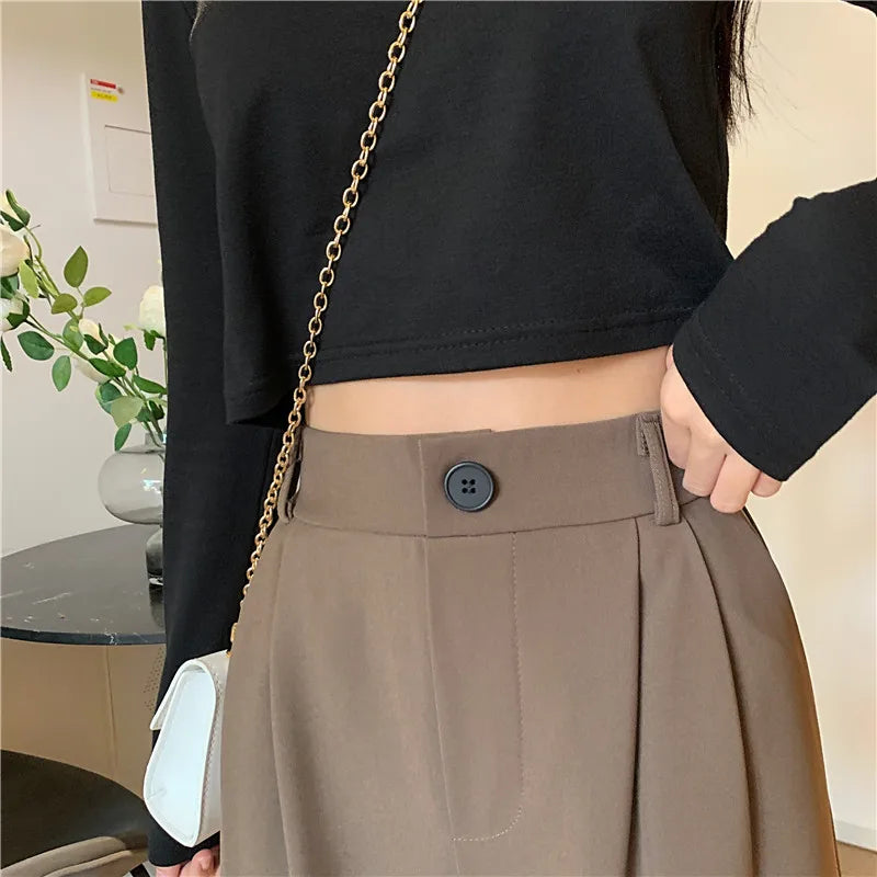 Women's Draped Wide Leg Pants