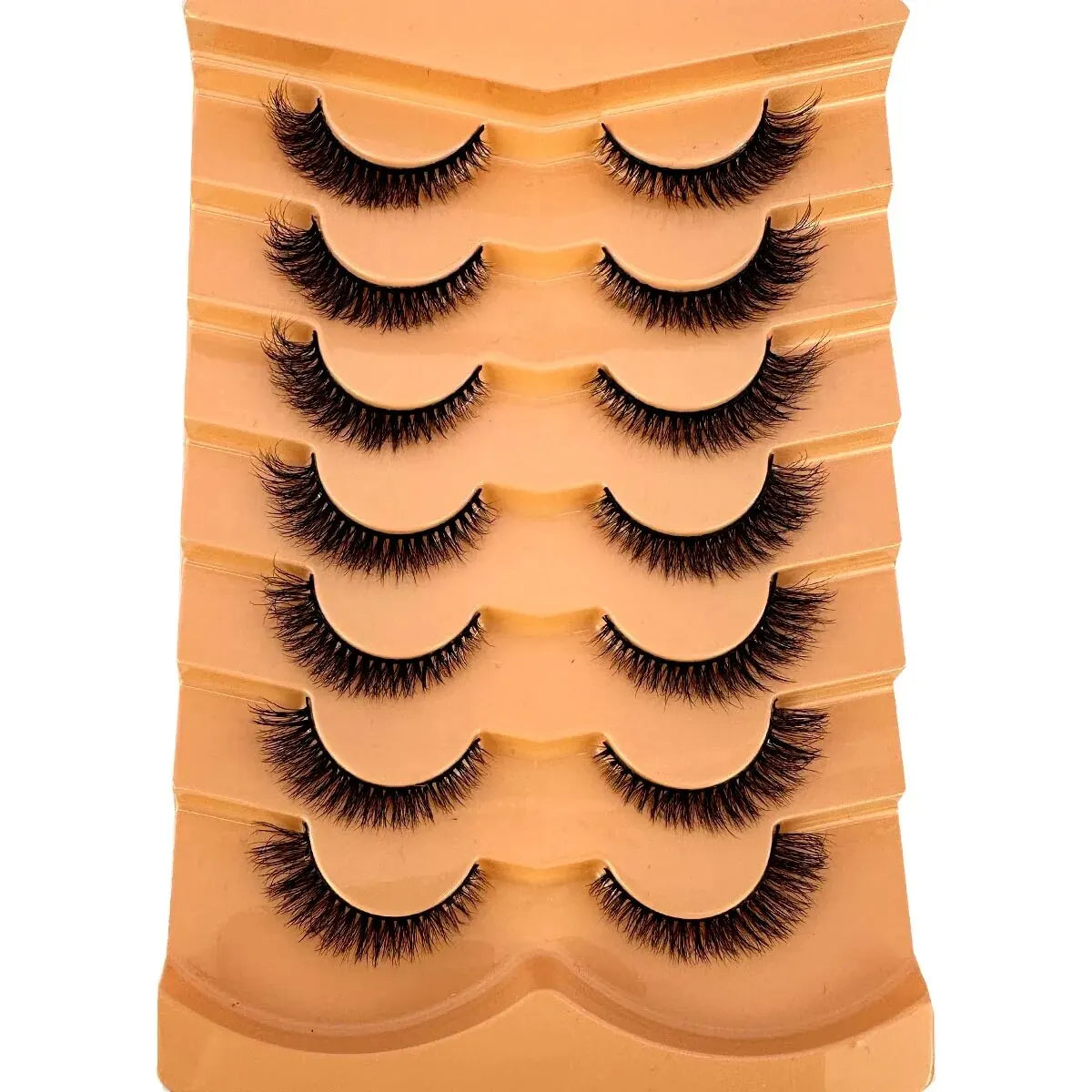 7 Pairs 3D Mink Fluffy Lashes – Wispy, Voluminous, Natural Look, Long-Lasting Eyelash Extension Effect