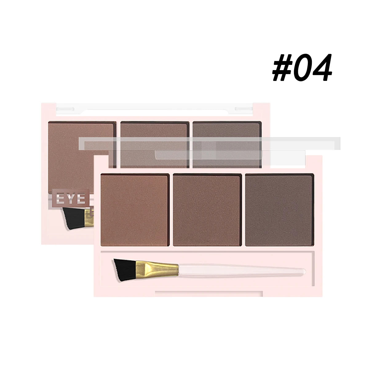 3-Color Professional Brow Powder Set with Precision Brush – Long-Lasting, Smudge-Resistant, Natural 3D Finish