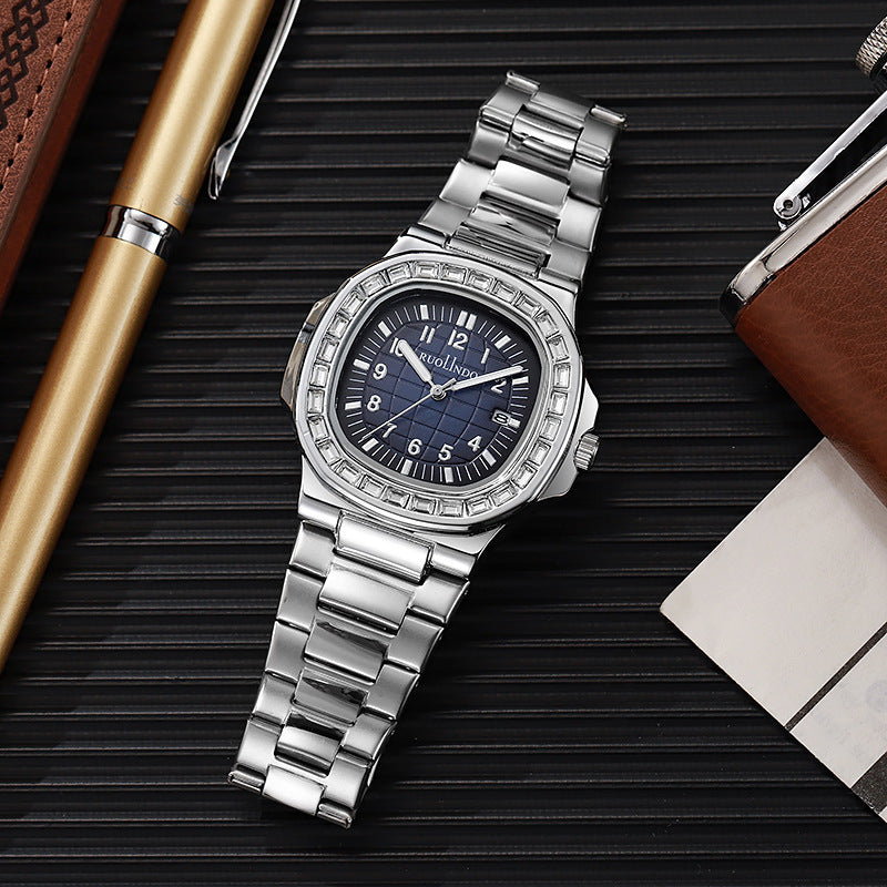 Men’s Stainless Steel Luminous Calendar Watch